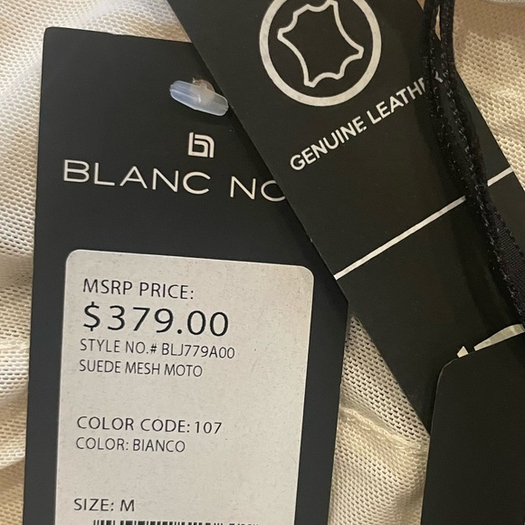 COPY - NWT Blanc Noir Suede Mesh Moto Jacket - Picture 8 of 8